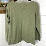 J.Jill  Cotton Blend Pullover Sweatshirt Kangaroo Pocket Olive Size Large Photo 1