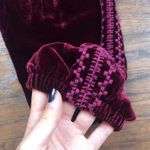 Johnny Was • Aurora velvet joggers Das maroon wine silk cropped pant burgundy Photo 7