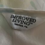 Vintage Improved Living Floral Pearl Snap Ruffle Collar Robe, Pockets Green Size M Photo 5