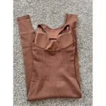 OQQ Ribbed Bodysuit Jumpsuit Sleeveless One Piece Romper Brown S Photo 3