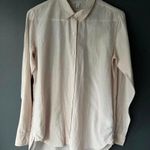 Gap  Women's Button Up Shirt XS Light Pink Cotton Silk Blend Photo 0