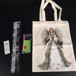 DIY Green Angel Princess Diamond Art Tote Bag Tan SKU 2336 Photo 0