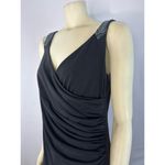 Carmen embellished black Gunmetal Beads Classic sleeveless dress size 10 Photo 5