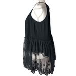 Romeo + Juliet Couture  Black Lace Detail Tunic Blouse Photo 2