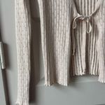 Chelsea & Theodore Long Sleeve Pointelle Knit Tie Front Sweater Size Small Photo 3