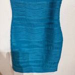 Heart soul  Turquoise One Shoulder Mini Bodycon Dress Sz S Photo 2