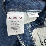 AMO Women's Bella Crop Jeans In Crush Size 28 NWT Blue Photo 9
