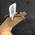 Felt Fabric, Rhinestone & Beaded Beer Bottle Earrings, Purple, White, Gold Photo 6