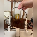 Guess Vintage Y2K White Shoulder Bag with Silver Details Satchel PU Photo 2