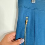 Betabrand  Yoga Riding Pants Dress Pants Snap Ankle Zip Pockets Teal Size XL Long Photo 6