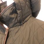 Ralph Lauren  Olive Green Quilted Diamond Riding Coat w Removable Hood Large Photo 8