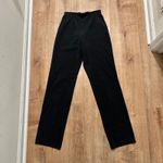 LL BEAN | Women's Black Straight Leg Cotton Stretch Pants, Size 6 Medium Tall Photo 2