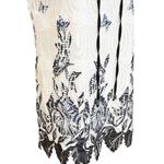 Kamana Butterfly Lace Sleeveless Tunic Blouse Lace Up Neck White Black Size M Size M Photo 4