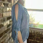 Velvet Heart women's Mylee split- sleeve pullover blouse size M Photo 2