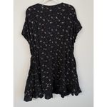 True Craft  Dress Women M Black Floral Print High Waist Ruffled Boho Babydoll NWT Photo 11