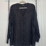 Chico's  & Eddie Bauer Knit Mix Side Tie Top & Gray V-neck Button Shirt Size XXL Photo 5