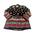 Vtg Carole Little Size 10 Art to Wear Blazer Gauze Geometric Multicolor Black Photo 2