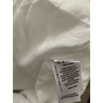 Sigrid Olsen  Size M 100% Linen White Popover Blouse Shirt Collar Deep V Neck Photo 3