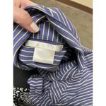 Nike  Dri-Fit Golf Short Sleeve Polo Shirt Women’s Size Med Purple Yellow Stripe Photo 4