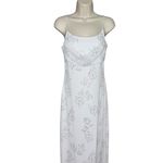 Taboo Elegant White Glitter Floral Maxi Formal Dress Women’s Size L Photo 1