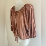 Liberty Love  Pink Striped Peasant Top Size Large Photo 4