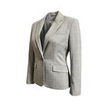 NY&C Women's Size 2 Stretch Plaid Blazer Career Workwear Jacket Office Gray Photo 1