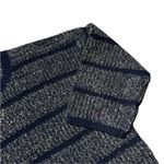 Anthropologie HWR Navy Blue Metallic Crewneck Sweater L Photo 2