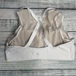 Athleta  Mesh Back High Neck Sports Bra White Size Small Photo 1