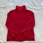 Hanes Hot pink velour velvet zip up mock neck sweatshirt L barbiecore Photo 5