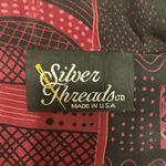 Vintage Maroon and Black Button‎ Front Blouse Sz L Red Size L Photo 4