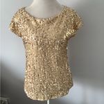 Dressy gold sequined top 🌟🌟🌟 Size L Photo 2