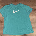 Nike Aqua Tee with White Swoosh Photo 0