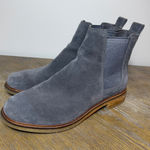 Clarks Women Clarkdale Grey Suede Chelsea Boots Slip On Low Heel size 8.5 Photo 0