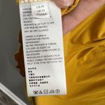 Free People Yellow Shimmy Shake Top Long Sleeve oversized open back Sz M Photo 5