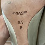 Coach Kellen Taupe Leather Peep Toe Wedge Heels Photo 6