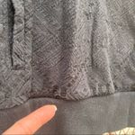 prAna black cowl neck hoodie sweatshirt with crochet lace overlay detail medium Photo 3