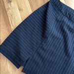 Cooperative  from urban outfitter medium navy white pinstripe slit mini skirt Photo 5