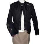 JOE ROCKET Black Riding Jacket Leguna Seca Moto Floral Design Women Size Medium Photo 3