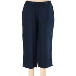J Jill Love‎ Linen Seaside Blue Cropped Pants MP Size undefined Photo 2