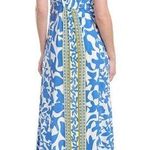 Vince Camuto Women's Blue White Square Neck Maxi Dress Resort Wear Medium M NWT Photo 1
