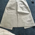 Anne Klein  gray leather front snap slit a line size 14 Pencil Skirt Knee-Length Photo 6