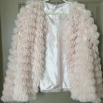 Pink faux fur fuzzy jacket Size L Photo 0