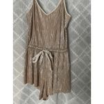 Victoria's Secret ‎ Gold V Neck Plisse Romper Small Fairytale Metallic Fantasy Photo 1