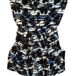 L'Agence Palm Print Romper Women's Small Black Blue White Casual Summer Photo 0