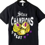 Urban Outfitters Stax Champions 3Peat T Shirt Black Small S Sports Graphic Tee Cotton Short Photo 1