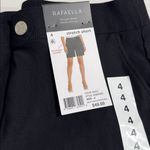 Rafaella  Women's Black Flat Front Shorts Photo 2