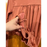 Free People Turnt Long Sleeve Bodysuit in Ginger Spice Size XS Photo 3