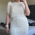 Vintage Handmade Fringe Dress White Photo 0