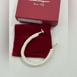 Salvatore Ferragamo Ferragamo Salvatore Off-White Gancini Calfskin Bracelet/L7.5” Photo 7