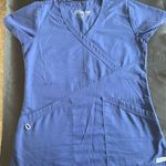 Grey's Anatomy Blue Wrap Short Sleeve Top scrubs Photo 0